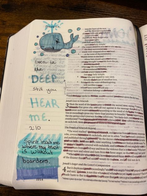 Jonah Bible Journaling 🐳 follow @theworthwhileblog on instagram ✨ Jonah Bible Study Notes, Book Of Jonah Bible Study, Jonah Bible Journaling, Jonah Bible Story, Jonah Bible Study, Bible Wrecking, Jonah Bible, Book Of Jonah, Learn The Bible