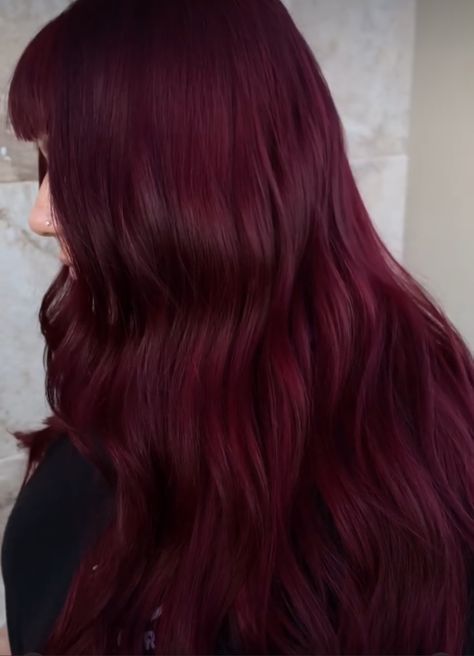 Deep Purple Red Hair, Dark Red And Dark Purple Hair, Brown Magenta Hair, Cherry Wine Hair Color, Dark Magenta Hair, Dark Red Magenta Hair, Reddish Purple Hair, Magenta Red Hair, Red Ish Purple Hair