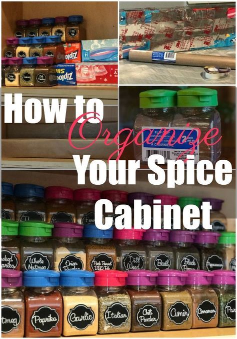 Learn how to organize your spices with items from the dollar store. #livingrichwithcoupons #LRWC #organize #organizationhacks #organizationtips #spices #kitchenhacks #dollarstorehacks #dollartreehacks Spice Rack Dollar Tree, Spice Organization Diy, Spice Cabinets, Spice Cabinet Organization, Diy Spice Rack, Organize Kitchen, Dollar Tree Organization, Diy Kitchen Projects, Diy Spices