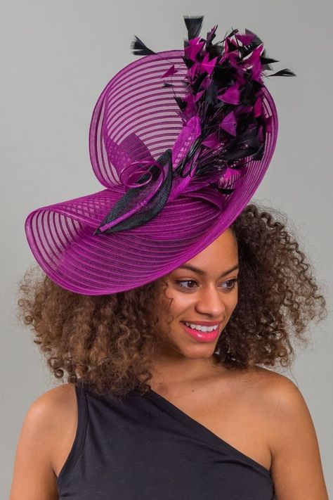 How To Make Turban, Wedding Head Wrap, Purple Meaning, Diy Fascinator, Ascot Style, African Head Dress, Hat Veil, Derby Attire, Fascinator Hats Wedding