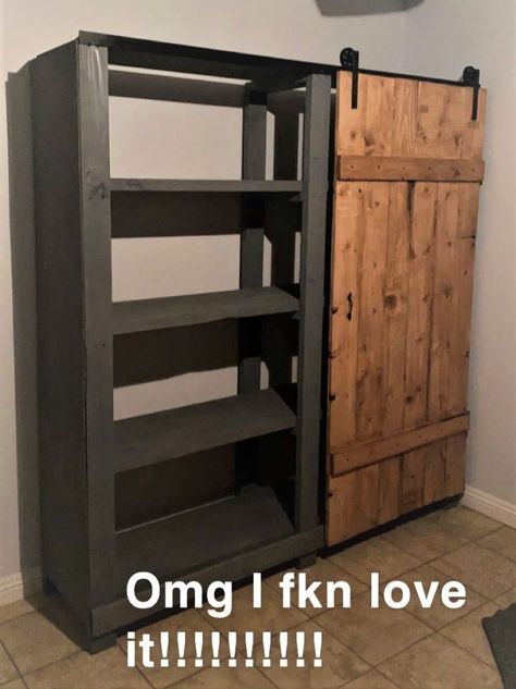 Metal Shelving Unit Makeover, Diy Storage Shelves With Doors, Add Doors To Metal Garage Shelves, Shelving Unit Diy, Metal Garage Shelves, Diy Storage Unit, Diy Throw Blankets, Basement Shelving, Shelves Freestanding