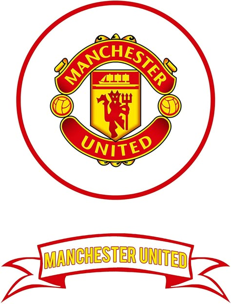 Manchester United Cake Topper, Manchester Logo, Manchester United Cake, Football Cake Toppers, Horse Birthday Cake, Paw Patrol Birthday Theme, Manchester United Shirt, Manchester United Logo, Cristiano Ronaldo Manchester