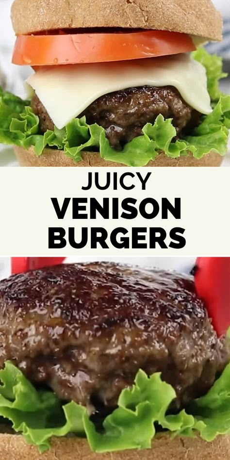 Ground Venison Burgers, Deer Burger Recipes Ground Easy, Deer Meat Burger Recipes, How To Cook Ground Venison, Venison Burgers On Grill, Deer Burgers Ground Venison, Best Venison Burger Recipe, Recipes For Ground Venison, Ground Deer Meat Recipes Easy