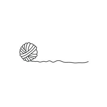 Crochet Tattoo Ideas Simple, Crochet Logo Ideas, Ball Of Yarn Drawing, Crochet Logo Design Ideas, Crochet Tattoo Ideas, Yarn Clipart, Knitting Tattoos, Yarn Logo, Yarn Tattoo