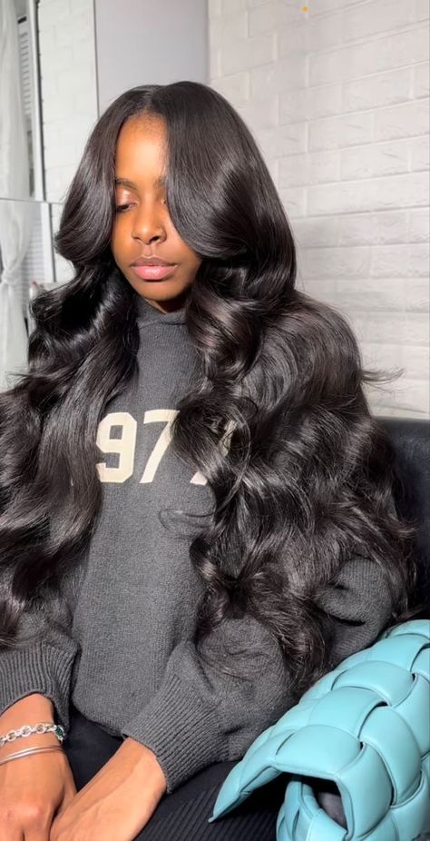 Sew In Curls, 13x4 Lace Front Wig, Sew In Hairstyles, Birthday Hairstyles, Quick Weave Hairstyles, Wigs Hair, Flat Iron Hair Styles, Dope Hairstyles, Front Lace Wigs Human Hair