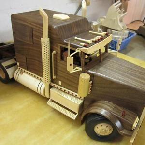 Truck - RYOBI Nation Projects Woodworking Blueprints, Wooden Toy Trucks, Wood Toys Plans, Wooden Truck, Wooden Toys Plans, Western Star, Woodworking Toys, Easy Wood Projects, Workshop Storage