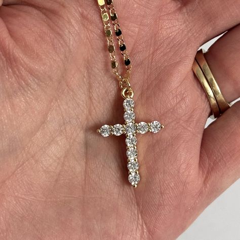 This Stunning Gold Cross Pendant Necklace Is Perfect For Any Occasion. The Elegant Design Adds A Touch Of Sophistication To Your Look. Gold Cross Pendant, Gold Cross, Cross Pendant Necklace, Cross Pendant, Womens Jewelry Necklace, Elegant Design, Gold Tones, Jewelry Necklaces, Women Jewelry