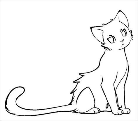 Cats Coloring Pages, Simple Cat Drawing, Cat Template, Cat Outline, Cat Drawing Tutorial, Cats Art Drawing, Puppy Coloring Pages, Cat Coloring Book, Warrior Cat Drawings