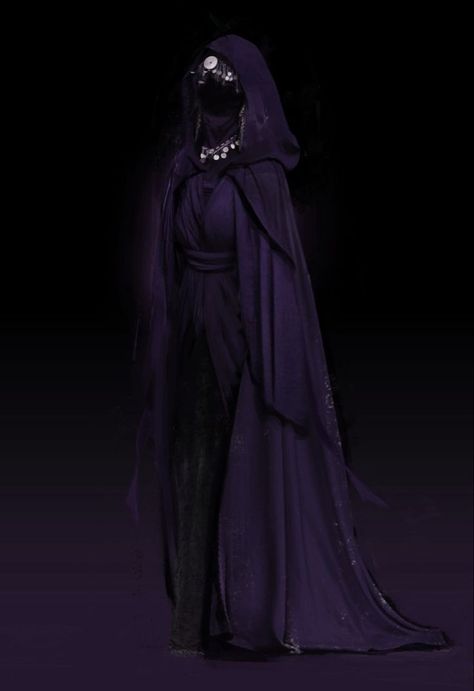 Dark Sorceress Costume, Dark Priestess Character Design, Veil Character Design, Female Cultist, Priestess Character Design, Stark Outfit, Dark Priestess, Veiled Woman, Black Mage