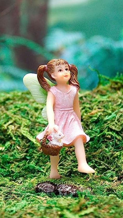 #teeliesfairygarden #fairygarden #fairies #amazon #bestseller #gardendecor #miniatures Miniature Fairy Figurines, Fairy Garden Gnomes, Garden Fairies Figurines, Miniature Fairy Garden, Bunny Basket, Fairy Figurines, Miniature Fairy, Miniature Fairy Gardens, Gnome Garden