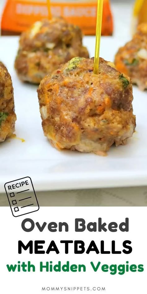 Red Meals, Kid Veggie Recipes, Sneaky Veggies, Hidden Vegetable Recipes, Freezer Prep, Vegetable Recipes For Kids, Oven Baked Meatballs, Kids Veggies, Veggie Meatballs