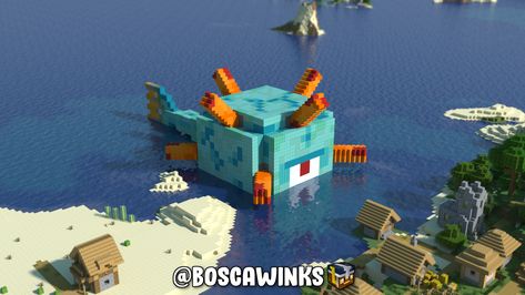 Minecraft Mega Builds Ocean, Minecraft Mega Base Ideas, Minecraft Mega Base, Statue Minecraft, Minecraft Kingdom, Minecraft Statues, Minecraft Images, 1 Pixel, Minecraft Structures