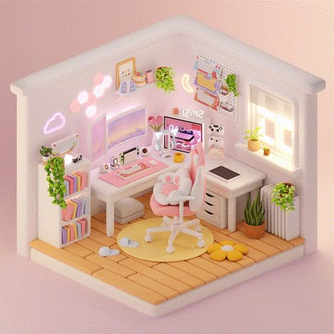 Cozy isometric rooms by @artbytran_ — see more 3D art by Tran > Diy Eid Gifts, Cozy Rooms, 3d Isometric, Modeling Poses, Sims 4 House Design, Isometric Art, Sims House Design, Isometric Design, Isometric Illustration