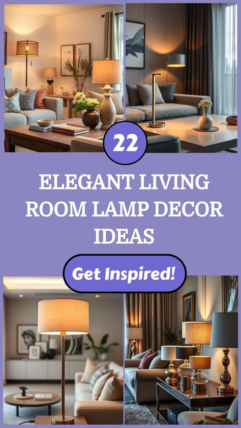 Elegant living room designs featuring various stylish lamps and lighting ideas. Double Lamps Living Rooms, Lighting Ideas Living Room Lamps, Floor Lamp With Sectional Sofa, Lamp Between Two Chairs, Living Room Lamps Ideas, Floor Lamp Behind Couch, Lamp Placement Living Room, Led Lights Living Room Aesthetic, Living Room Lamps Table