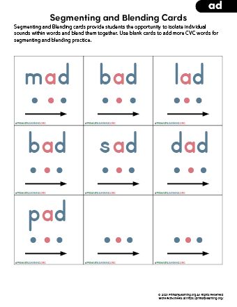 Ad Family Words, Ad Word Family Worksheets, Ad Word Family, Short A Worksheets, Medial Sounds, Family Words, Family Worksheets, Cvc Words Worksheets, Word Family Activities