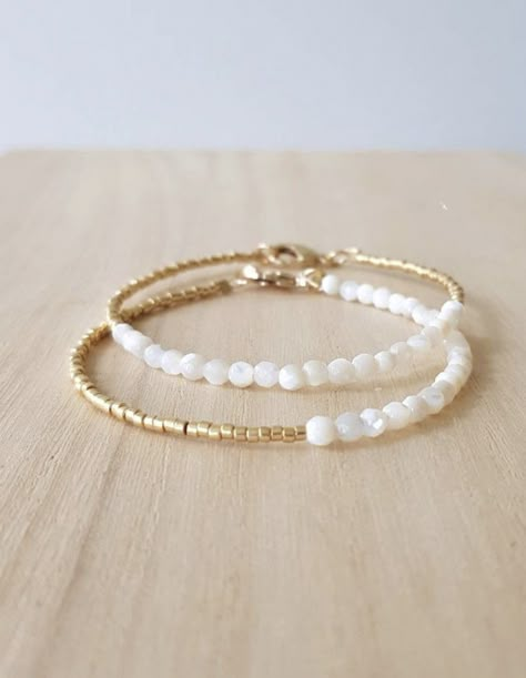 Modern Bead Bracelets, Modern Beads Jewelry, Seed Pearl Bracelet, Tiny Seed Bead Jewelry, Tiny Bead Jewelry, Minimalist Beads Bracelet, Small Pearl Bracelet, Faceted Beads Bracelet, Gemstone Bead Jewelry