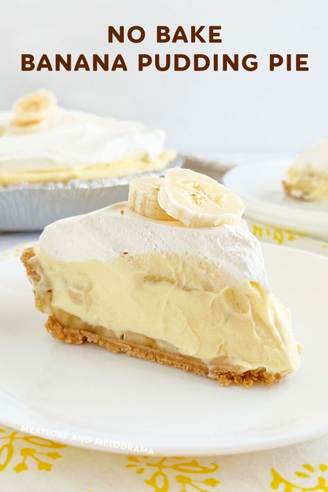 Banana Cream Pie Recipe With Pudding, Banana Pie Recipe, Banana Pudding Pie, Pudding Pie Recipes, Easy Banana Cream Pie, Banana Pudding Pies, Easy Banana Pudding, Baking Recipes Pie, Banana Cream Pie Recipe