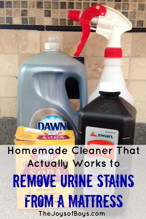 The Simplest Way to Remove Urine Stains from a Mattress Clean Mattress Stains, Clean Mattress, Urine Remover, Pee Stains, Mattress Cleaner, Homemade Cleaner, Mattress Stains, Homemade Toilet Cleaner, Clean Baking Pans