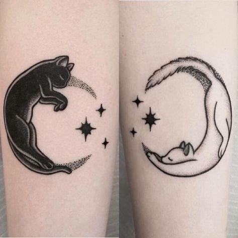 Kitty Tattoos, Cute Cat Tattoo, Tato Henna, Cross Tattoos, Men Tattoos, Harry Potter Tattoos, Bff Tattoos, Disney Tattoo, Neck Tattoos