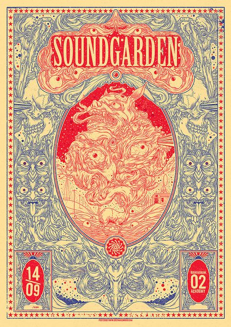 Soundgarden | Flickr - Photo Sharing! Sound Garden, Rock Poster Art, Concert Poster Design, Music Concert Posters, Band Poster, Music Artwork, Music Posters, Rock Posters, Poster Retro