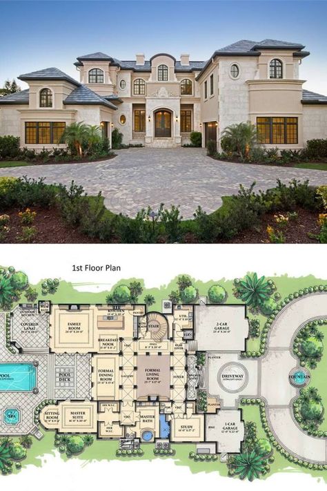 Tuscan House Plans, Mansion Plans, Tuscan Style Homes, Bloxburg Room Ideas, Mansion Floor Plan, House Plans Mansion, House Bloxburg, Bloxburg Room, Casas The Sims 4