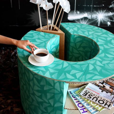 all things paper: Lavanya Naidoo Diy Cardboard Furniture Tutorials, Cardboard Table Diy, Cardboard Table, Diy Storage Rack, Cardboard Cartons, Cardboard Design, Cardboard Toys, Table Diy, Diy Cardboard Furniture