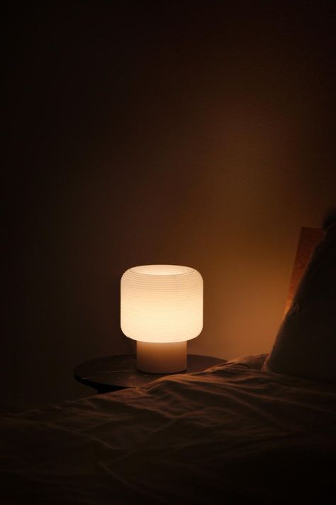 Bedroom Night Lamps, Unique Bedroom Lights, Soft Light Lamps, Befside Lamps, Unique Lamps Bedroom, Minimal Bedroom Lighting, Minimalistic Nightstand Lamp, Minimal Bedroom Lamp, Cozy Living Room Lamps