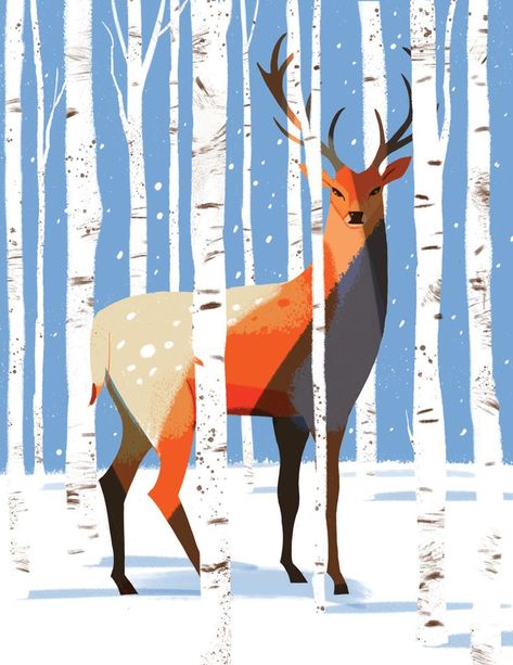 Animal Graphic Design Poster, Deer Illustration Design, Graphic Design Animals, Deer Graphic Design, Stag Illustration, Animal Graphic Design, Illustration Bird, Deer Illustration, Spirit Animal Art