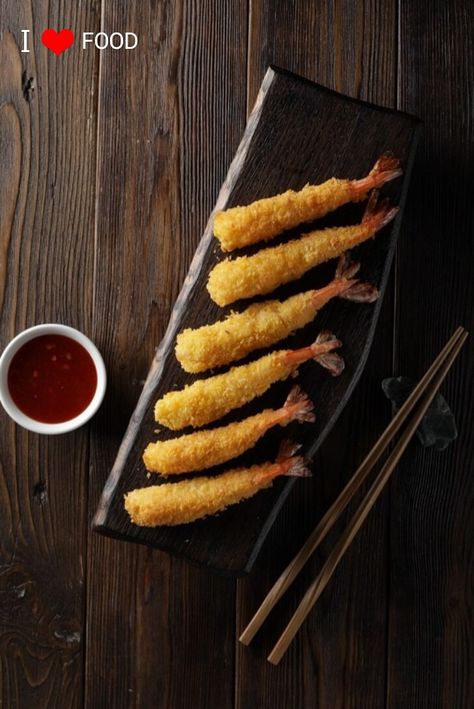 Japanese Fried Shrimp, Foto Sushi, Tempura Recipes, Ebi Fry, Japanese Food Photography, Fried Prawns, Japanese Meals, Imagination Illustration, Tempura Recipe