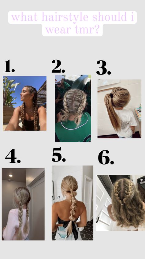 #hair #hairstyles #followforfollow || keep in mind im going to an amusement park w my bsf. I would prefer a braided one bc it’s easier to take out to go swimming!💜💜￼ Hairstyles To Do When Going Swimming, Cool Easy Updo Hairstyles, Amusement Park Hair Ideas, Hairstyles For Rollercoaster, Cute Go To Hairstyles, Aesthetic Hairstyles Photos, Hairstyles For Hanging Out With Friends, Cute Hairstyles Out Of Face, Braids For Water Park