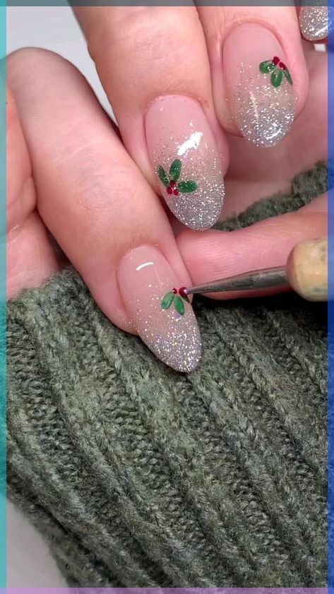 Cute Christmas Nails, Christmas Gel Nails, Nail Art Designs Videos, Thanksgiving Nails, Winter Nail Art, Festival Nails, Xmas Nails, Christmas Nail Designs, Christmas Nail