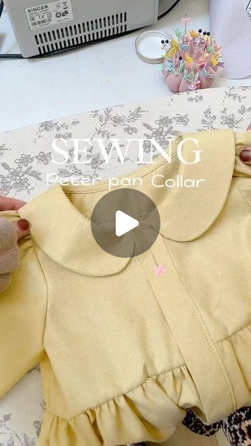 How To Sew A Peter Pan Collar, Peter Pan Collar Sewing Pattern, How To Make A Peter Pan Collar, Peter Pan Collar Pattern Free, Sew Peter Pan Collar, How To Sew Collar, Peter Pan Collar Dress Pattern, Peter Pan Collars Diy, Peter Pan Collar Pattern