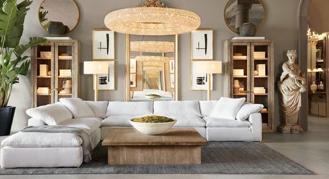 Restoration Hardware Living Room, Restauration Hardware, Rh Restoration Hardware, Home Decor Ideas Bedroom, Modern Home Accessories, Restoration Hardware Style, Decor Ideas Bedroom, Home Decorating Ideas, Living Room Inspo