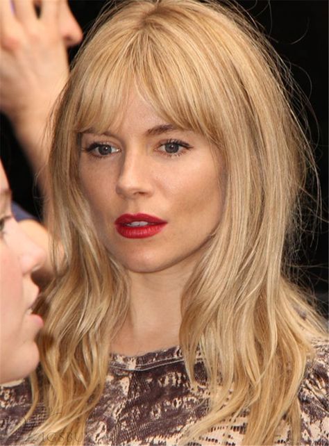 Middle Part Bangs Body Wave Human Hair Capless Wigs 14 Inches: M.Wigsbuy.com Sienna Miller Hair, Cheap Human Hair Wigs, Parted Bangs, Makeup Tip, Straight Hair Extensions, Fall Hair Cuts, Short Human Hair Wigs, Remy Human Hair Wigs, Frontal Hairstyles