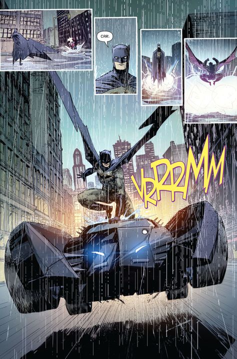 Riding the Batmobile in Batman #52 “The List” (2016) - Riley Rossmo, Brian Level, Ivan Plascencia, & Jordan Boyd All Batmans, The Batmobile, Batman Stuff, Batman Poster, Batman Artwork, Batman Comic Art, Bd Comics, Im Batman, Batman Universe