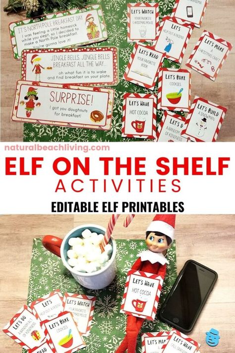 Check out these Elf on the Shelf Printable activities that your child is certain to love! This holiday season, have fun with these Kindness Elf Ideas and enjoy free Elf Printables and Elf on the Shelf Ideas for Toddlers and Preschoolers, Elf on the Shelf Activity Cards for kids. Find The Best Elf on the Shelf Ideas Here Elf On The Shelf Toddler Activities, Positive Elf On The Shelf Ideas Kindness Elves, Elf On The Shelf Activities For Toddlers, Elf On The Shelf Tasks For Kids, Elf On A Shelf Activities, Elf On The Shelf Printable Activities, Elf On The Shelf Cards, Elf Cards Free Printable, Elf On The Shelf Cards Free Printable