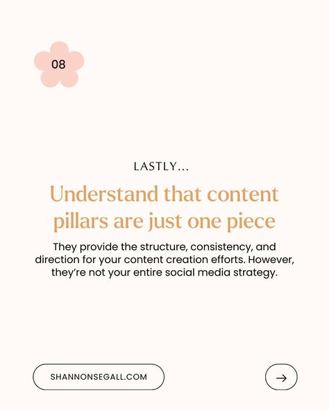 Confused by terms like 'content buckets' and 'themes'? Trust me, I was too. Back when I worked at an IG marketing company, my boss would say content pillars should be 'entertaining, inspiring, educational'—but let’s be real, that was confusing as heck. 🙄 So, I found a better way! Swipe through to learn my simple approach to creating content pillars that are clear, strategic, and tailored to your brand and audience. No more guessing games! I’m breaking down why content pillars are a gam... Content Buckets, Ig Marketing, Content Pillars, Social Media Strategist, Social Media Consultant, Social Media Strategy, My Boss, Creating Content, Guessing Games