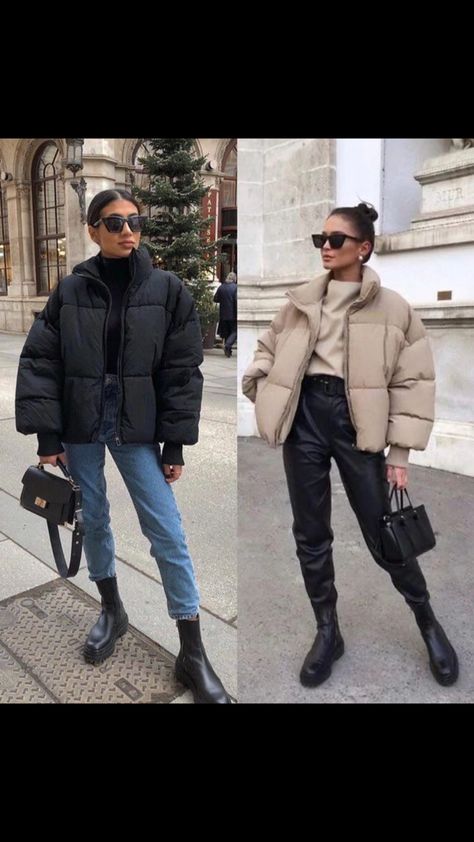 Brown Puffer Jacket Outfit, Women Puffer Jacket, Best Puffer Jacket, Cold Outfit, Smart Casual Women Outfits, Vest Outfits For Women, Puffer Jacket Outfit, Smart Casual Women, Stylish Winter Outfits