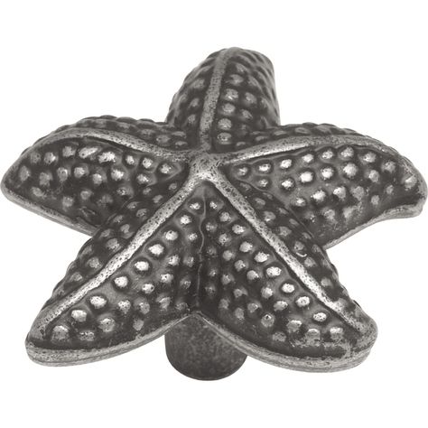 Hickory Hardware South Seas Vibra Pewter Round Cabinet Knob Sea Starfish, Coastal Theme, Cabinet Hardware Knobs, Vintage Pewter, Kitchen Cabinet Hardware, Coastal Kitchen, Coastal Furniture, Coastal Chic, Cabinet Knob