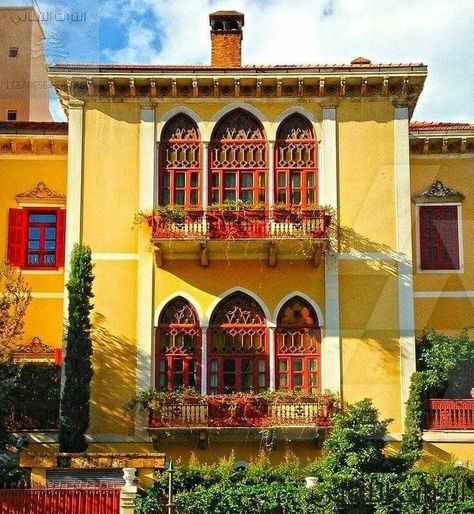 A home in Lebanon Lebanese Buildings, Lebanon Architecture, Lebanese House, Lebanon Culture, Lebanon Beirut, Western Asia, Traditional Houses, Beirut Lebanon, Mediterranean Home