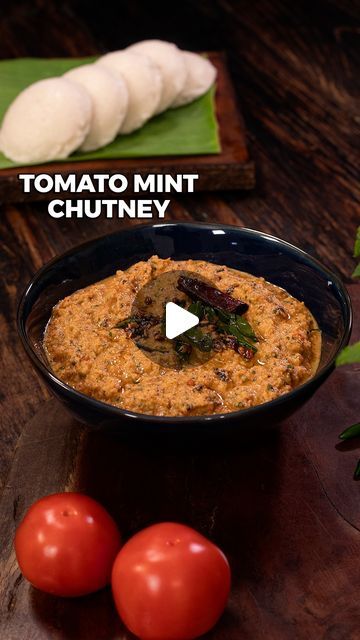 Tomato Chutney For Dosa, Pudina Chutney, Mint Chutney, Idli Dosa, Chana Dal, Urad Dal, Tomato Chutney, Chutney Recipe, Cumin Seeds