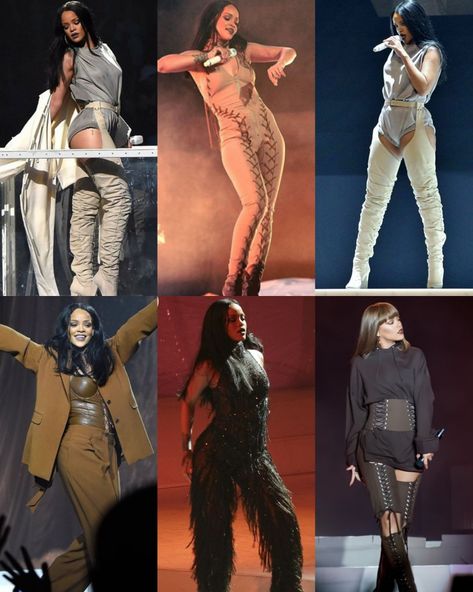 Rihanna Tour, Rihanna Anti, Rihanna Work, Rihanna Outfits, Black Dresses Classy, Tour Outfits, Bad Gal, Braids For Kids, World Tour