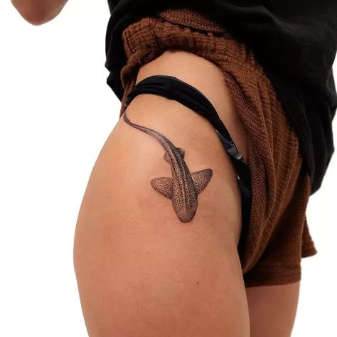 70 Magnificent Shark Tattoos For Men And Women in 2024 Shark Tattoo Forearm Women, Hip Tattoos Women Animal, Women’s Shark Tattoo, Ocean Theme Tattoo Sleeve Men, Ocean Shark Tattoo, Men’s Shark Tattoo, Overhead Shark Tattoo, Whale Shark Hip Tattoo, Shark Cover Up Tattoo