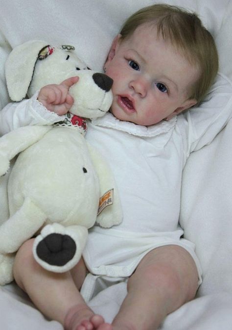 Saskia by Bonnie Brown. Full Limbs. Leave eye #toys @EtsyMktgTool #reborn #siliconebabywet #doll #customdoll #fullbody Life Like Baby Dolls, Bb Reborn, Reborn Doll Kits, Lifelike Dolls, Realistic Baby Dolls, Newborn Baby Dolls, Reborn Toddler, Baby Bouncer, Baby Kit