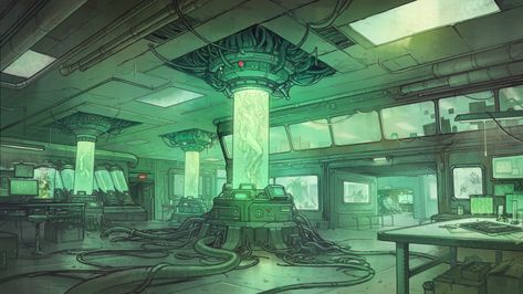 ArtStation - Andromeda Six Episode 5 - Orion Laboratory, Rebecca Hu Sci Fi Laboratory Concept Art, Scifi Lab, Sci Fi Laboratory, Mad Scientist Lab, Laboratory Design, Cyberpunk City, Scene Design, Background Art, Science Lab