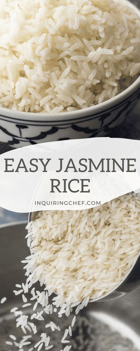 Make perfect, fluffy Jasmine Rice every time with these step-by-step instructions for the stovetop or Instant Pot. #rice #instantpot #Thai #stepbystep #recipeinstructions Stove Top Jasmine Rice, Perfect Jasmine Rice Instant Pot, Cooking Jasmine Rice On Stove, How To Make Jasmine Rice On The Stove, Rice Recipes Jasmine, Stovetop Jasmine Rice, How To Cook Jasmine Rice On The Stove, How To Cook Jasmine Rice, Jasmine Rice Stovetop