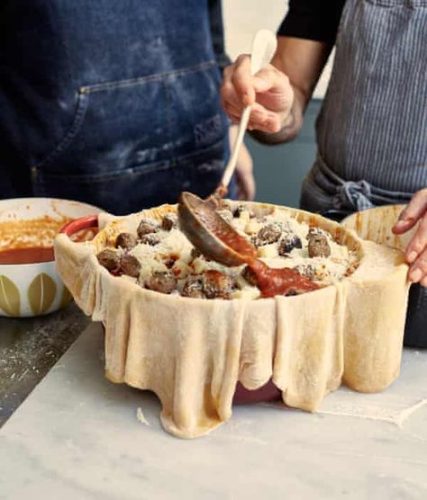 Stanley Tucci Italian Recipes, Stanley Tucci Timpano, Timpani Pasta Dome, Old World Italian Recipes, Timpano Pasta Dome, Delicious Italian Food, Italian Recipes For Dinner, Unexpected Recipes, Timpano Recipe