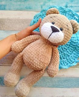 Crochet Teddy Bear Pattern Free, Lidia Crochet Tricot, Teddy Bear Patterns Free, Bear Patterns Free, Crochet Bear Patterns, Crochet Toys Free, Crochet Teddy Bear Pattern, Pola Amigurumi, Crochet Animals Free Patterns