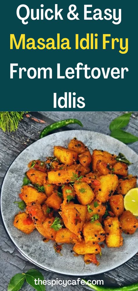 Masala idli fry is a delicious snack recipe made using leftover idlis that are infused with aromatic spices. This is a vegan, beginner-friendly recipe that comes together in just under 30 minutes. how to make masala idli from leftover idlis | leftover idli recipe | how to make idli #masalaidli #idlirecipe #idlichutney #idlisambar #southindianrecipes #southindianbreafkast #indianbreakfast #breakfast #snacks #indianrecipes #masaladosa #veganrecipes #vegetarianrecipes #veganbreakfast Leftover Idli Recipes, Fried Idli Recipe, Masala Idli Recipe, Idli Recipes, Masala Idli, Masala Fries, Idli Recipe, Vegan Lentil, Star Food