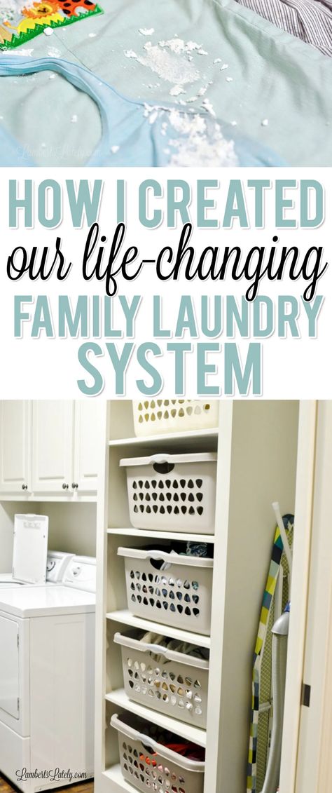 Family Laundry System, Laundry Schedule, Kid Laundry, Family Closet, Laundry System, Laundry Sorting, Big Families, Laundry Solutions, Laundry Closet